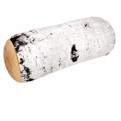 Birch Log Head Rest Pillow in White