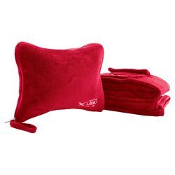 Nap Sac 2 Piece Blanket & Pillow Set in Crimson Red