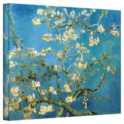 Blue Almond Blossom Canvas Wall Art by Van Gogh