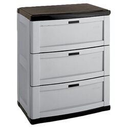 3 Drawer Utility Storage Cabinet in Light Gray