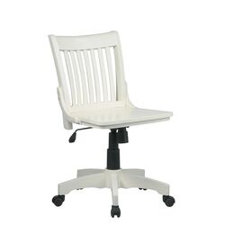 Mid-Back Bankers Arm Chair in Antique White