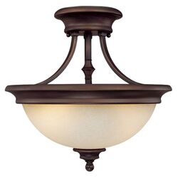 Belmont 2 Light Semi Flush Mount in Bronze