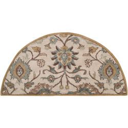 Caesar Beige & Light Blue Hearth 2' x 4' Rug