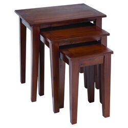 3 Piece Nesting Table Set in Chocolate