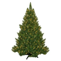 4.5' Clear Pre-Lit Evergreen Christmas Tree