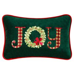 Joy Velvet Pillow in Green (Set of 2)
