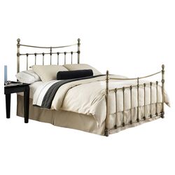 Leighton Metal Bed in Antique Brass