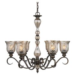 Vaughn 6 Light Chandelier in Burnt Sienna