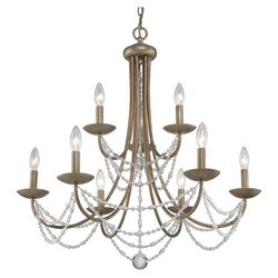 Silversun 9 Light Chandelier in Golden Aura