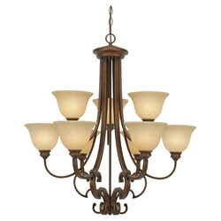 Adams 6 Light Candle Chandelier in Grecian Gold