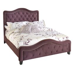 Trieste Upholstered Panel Bed in Purple