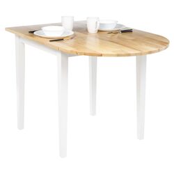 Tiffany Dining Table in White & Natural