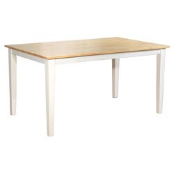 Havana Carson Dining Table in White & Natural