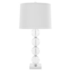 Emma Glass Table Lamp in Clear (Set of 2)