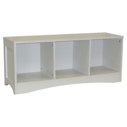 Kids Bench With Cubbies in White