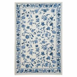 Colonial Ivory & Blue Floral Rug