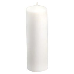 Sophisticated Pillar Candle in White