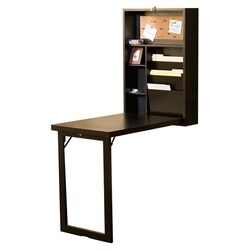 Fold Out Convertible Writing Desk in Espresso