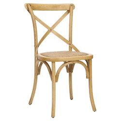 Eleanor X-Back Side Chair in Oak (Set of 2)