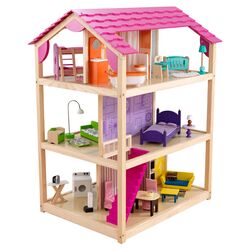 So Chic Dollhouse in Pink & Natural