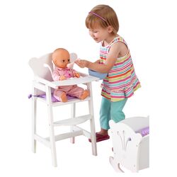 Doll High Chair in White
