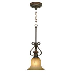 Harlow 1 Light Pendant in Leather Crackle