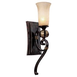 Aurora 1 Light Wall Sconce in Fired Bronze