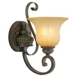 Harlow 1 Light Wall Sconce in Leather Crackle