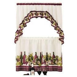 Chardonnay Tier and Valance Set in Ivory