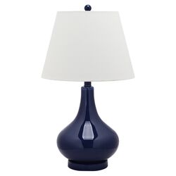 Amy Gourd Table Lamp in Navy (Set of 2)