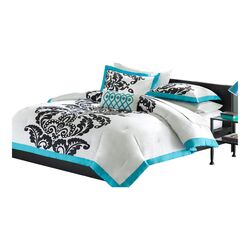 Florentine Printed Duvet Set in Teal