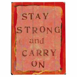 Stay Strong Planked Wood Sign