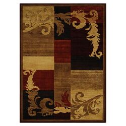 Catalina Light Brown & Red Rug