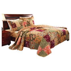 Antique Country Chic Reversible Quilt Set