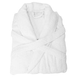 Egyptian Cotton Terry Bath Robe in White