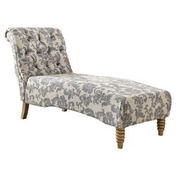 Tufted Chaise in Gray