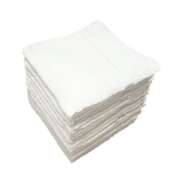 Luxury Hotel & Spa Wash Cloth in White (Set of 12)