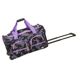 Tropical Duffel Bag in Black in & Purple Tropical Duffel Bag in Black in & Purple