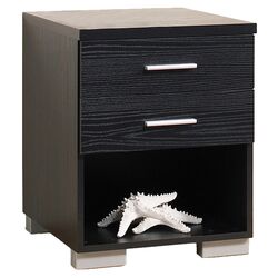 Vancouver 2 Drawer Nightstand in Black