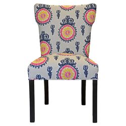 Calandra Wingback Slipper Chair in Grey (Set of 2)