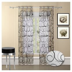 Evelyn Sheer Window Panel in Silver (Set of 2)