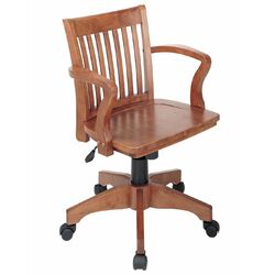 Mid-Back Bankers Arm Chair in Fruitwood