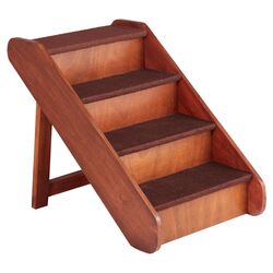 4 Step Pet Stairs in Walnut