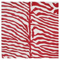 Sabrina Red Zebra 6' Square Rug