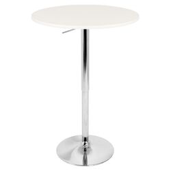 Adjustable Bar Table in White