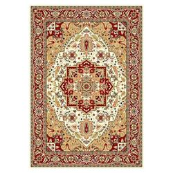 Lyndhurst Ivory & Red Rug