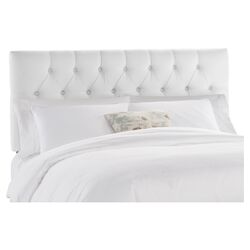 Romvi Tufted Headboard in Linen White