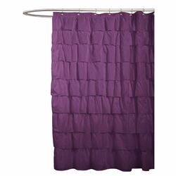 Ruffle Shower Curtain in Purple