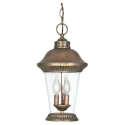 Claire 3 Light Hanging Lantern in Platinum Gold