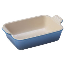 Open Box Price Rectangular Dish in Blue